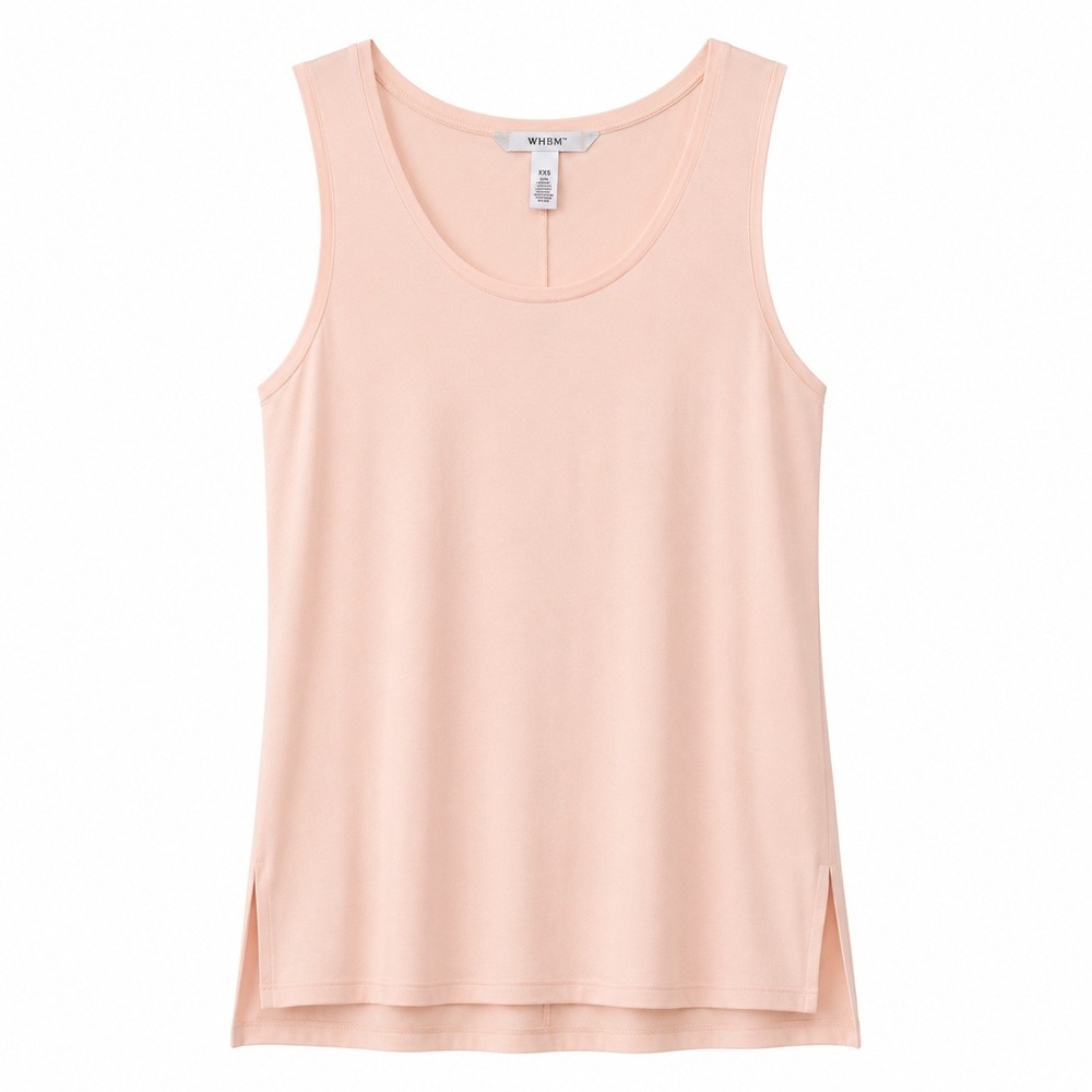 White House Black Market WHBM Peach Scoop Neck Tank Top XXS New